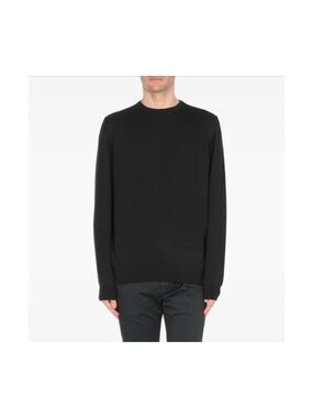 Barbour Embroidered Logo Cotton Sweater Crewneck Black Men's Size Large